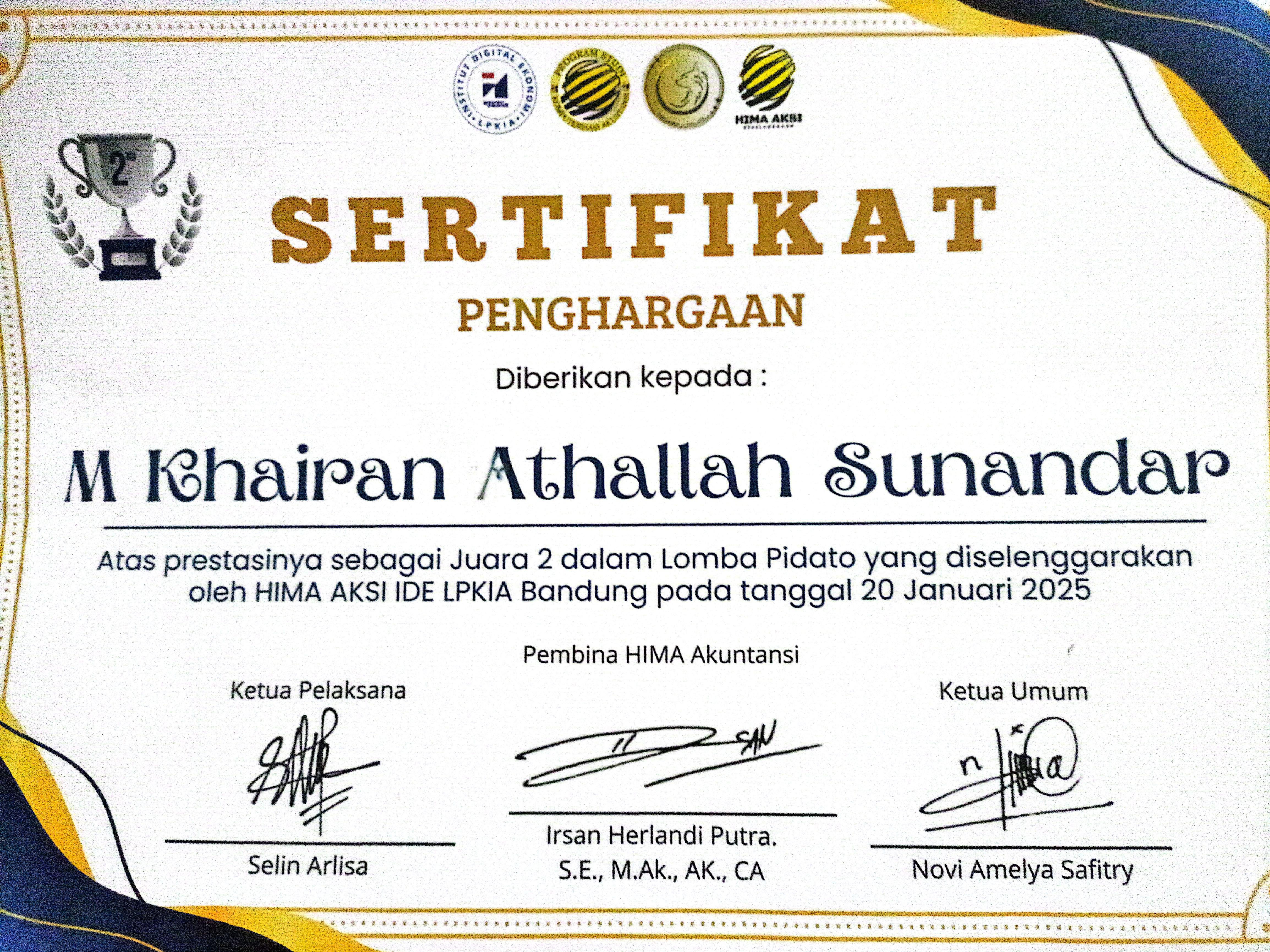 Certificate